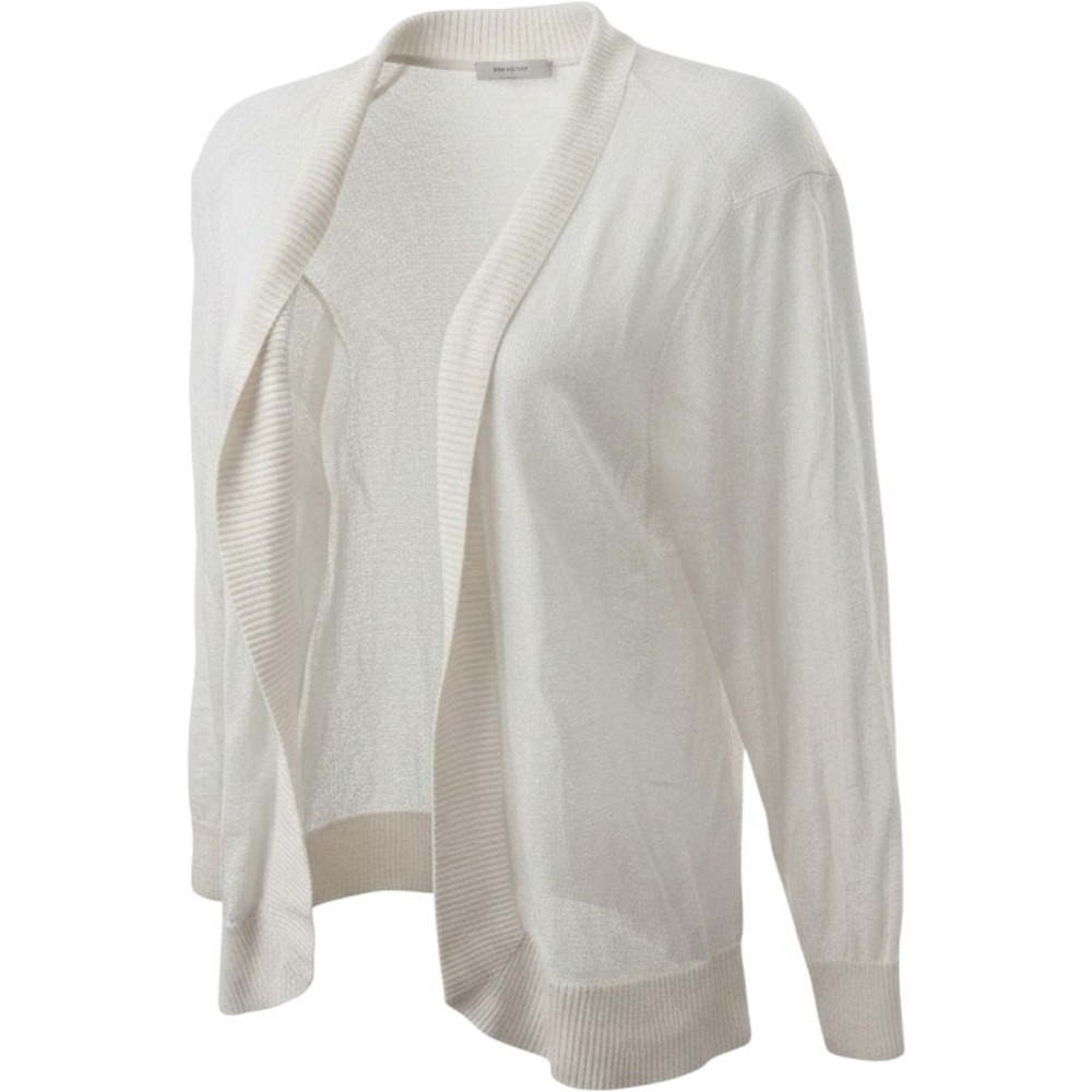 Tommy Bahama Women's M Ivory Sheer Lightweight Open Front Cardigan Coastal
